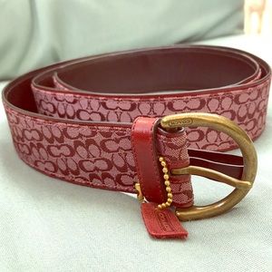 Coach Belt style 3977 size XL Burgandy